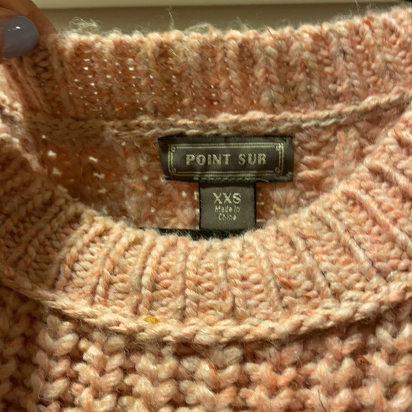 J Crew Point Sur Pink Rose Chunky Knit Sweater XXS - Picture 2 of 6